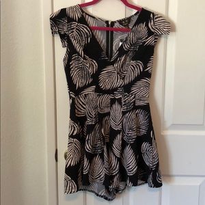 Palm Leave Print Romper